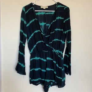 Lovestitch Tie dye long sleeve romper!